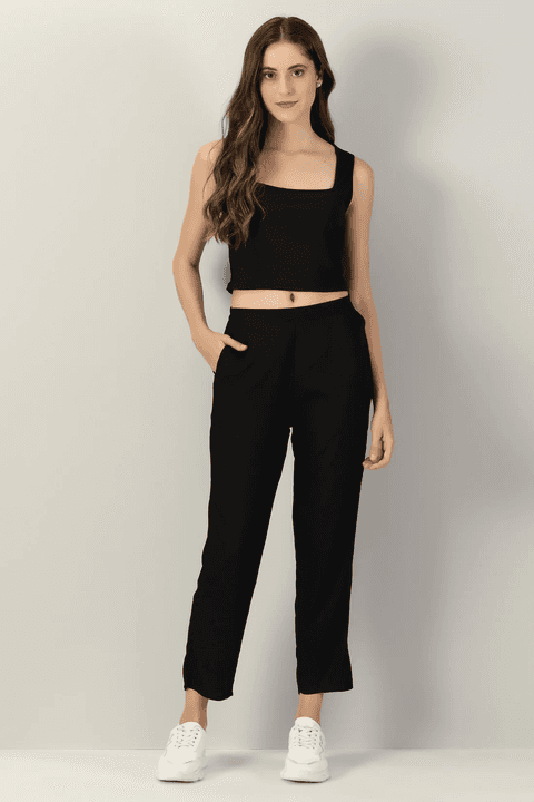 Black Straight Pant