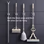 1PCS-Mop Broom Holder Wall Mount, Stainless Steel, Rust Resistant, Heavy Duty - Image 5