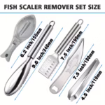 Stainless Steel Fish Scaler Remover Set, Multifunctional Fish Descaler Tool - Image 7