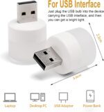 2PCS-USB Mini/Small Night Light, Eye Care LED Small Round Light - Image 3