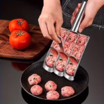 Meatball Maker Tool, Stainless Steel Kitchen Manual Non-Stick Meatball Maker - Image 3