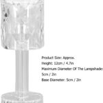 1PCS-Crystal Table Lamp, LED Mini Clear Plastic Crystal Desk Lamp