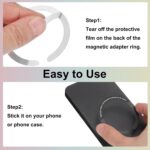 Metal Ring Plate for Phone Mount Car Holder Metal Stickers Plate Phone Magnet ( Black Color) - Image 4