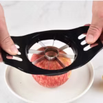 Black Apple Slicer and Corer with 8 stainless steel blades and wide handles