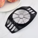 Black Apple Slicer and Corer with 8 stainless steel blades and wide handles