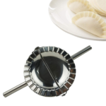 High-Polish Stainless Steel Culinary Dough Crimper for Dumplings & Pastries – Large Size