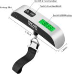 Handheld Digital Luggage Scale with LCD screen weighing a suitcase