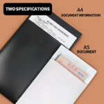 Heavy-Duty Frosted Vertical Document Folders (A4/A5) – High-Capacity Organizer with Secure Snap Closure - Image 2