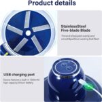 Electric Fruit Peeler made of stainless steel peeling a grape without damage