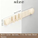 Modern Minimalist Floating Wall Rack with Retractable Hooks - Image 2