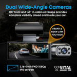 Vital Dashcam Pro 2026 — Dual Front & Rear Car Camera with Night Vision - Image 2