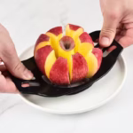 Black Apple Slicer and Corer with 8 stainless steel blades and wide handles