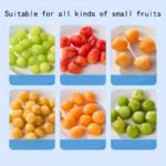 Electric Fruit Peeler made of stainless steel peeling a grape without damage