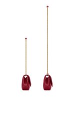 Front view of Saint Laurent Loulou Mini Shoulder Bag in black quilted lambskin leather.