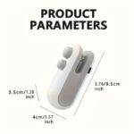 Handheld white mini bag sealer with USB-C port sealing a plastic potato chip bag.