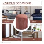 Round rose gold velvet ottoman with a unique pleated wrinkle design and plush padded top.