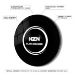 Premium 39.3 inch tempered glass wall mirror with HD UV printed frame