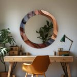 Modern UV Printed Tempered Glass Wall Mirror