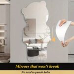 Frameless bear-shaped wall mirror with smooth edges and HD reflection