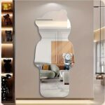 Frameless bear-shaped wall mirror with smooth edges and HD reflection