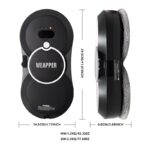 White X3 window cleaning robot with dual water spray nozzles cleaning a large glass pane.