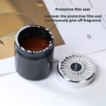 Compact natural solid car aromatherapy. Air freshener mounted on a car air vent