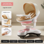 Multi-functional 2-in-1 baby rocker and bouncer with remote control and safety harness.