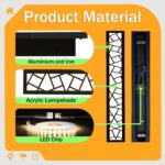 Long black rectangular IP65 waterproof LED wall lamp for outdoor villa lighting.