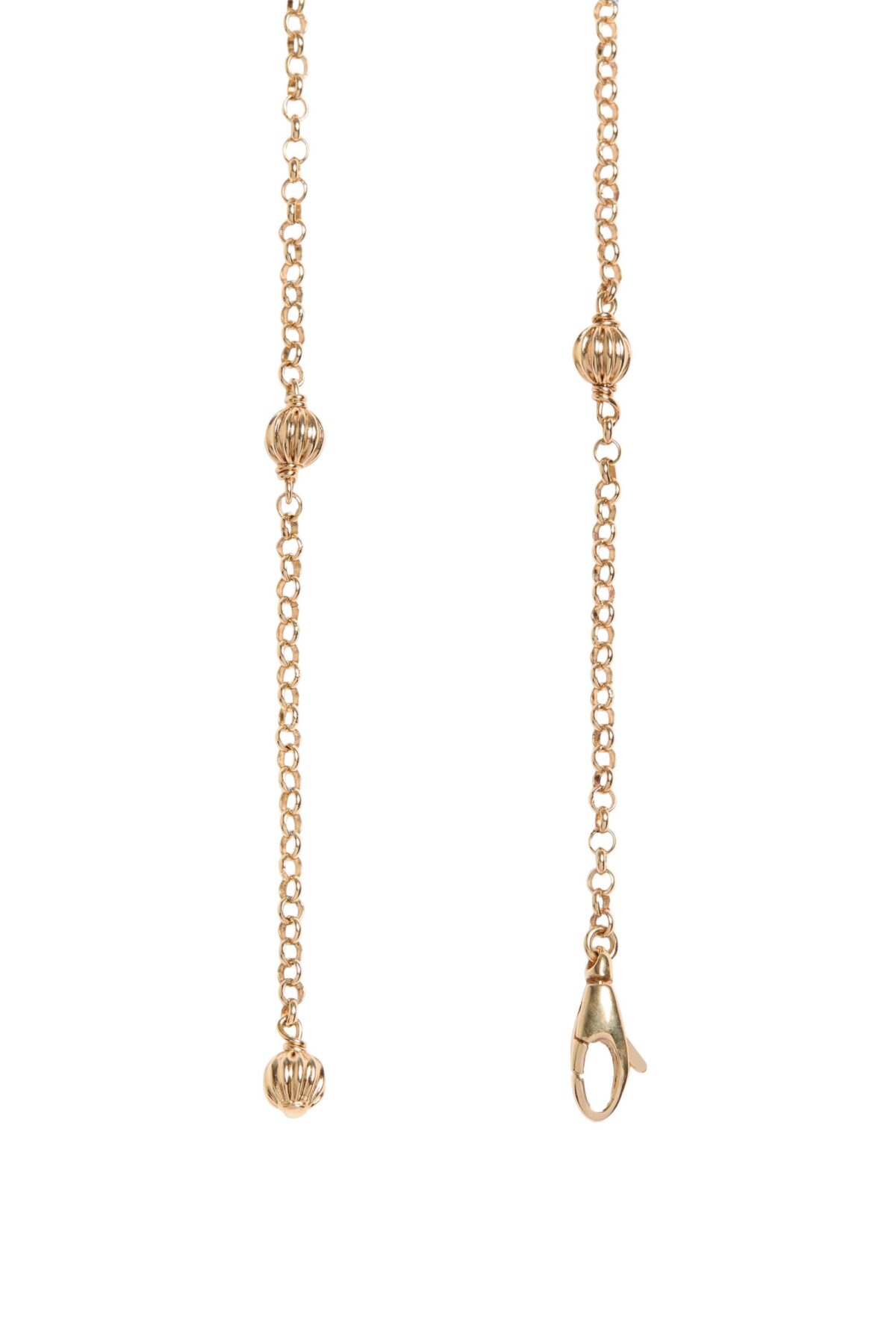 The Valentino Garavani VLogo Signature necklace featuring a pearl and Swarovski crystal pendant on a gold-tone chain.