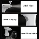 350ml electric oil sprayer bottle for cooking with silicone pump and fine mist nozzle.