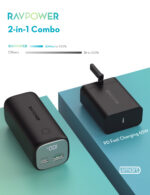 Compact black Ravpower 30W USB-C wall charger with Power Delivery