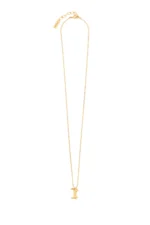Saint Laurent Cassandre Metal Necklace Gold