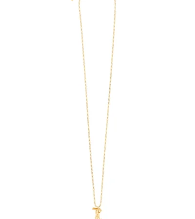 Saint Laurent Cassandre Metal Necklace Gold