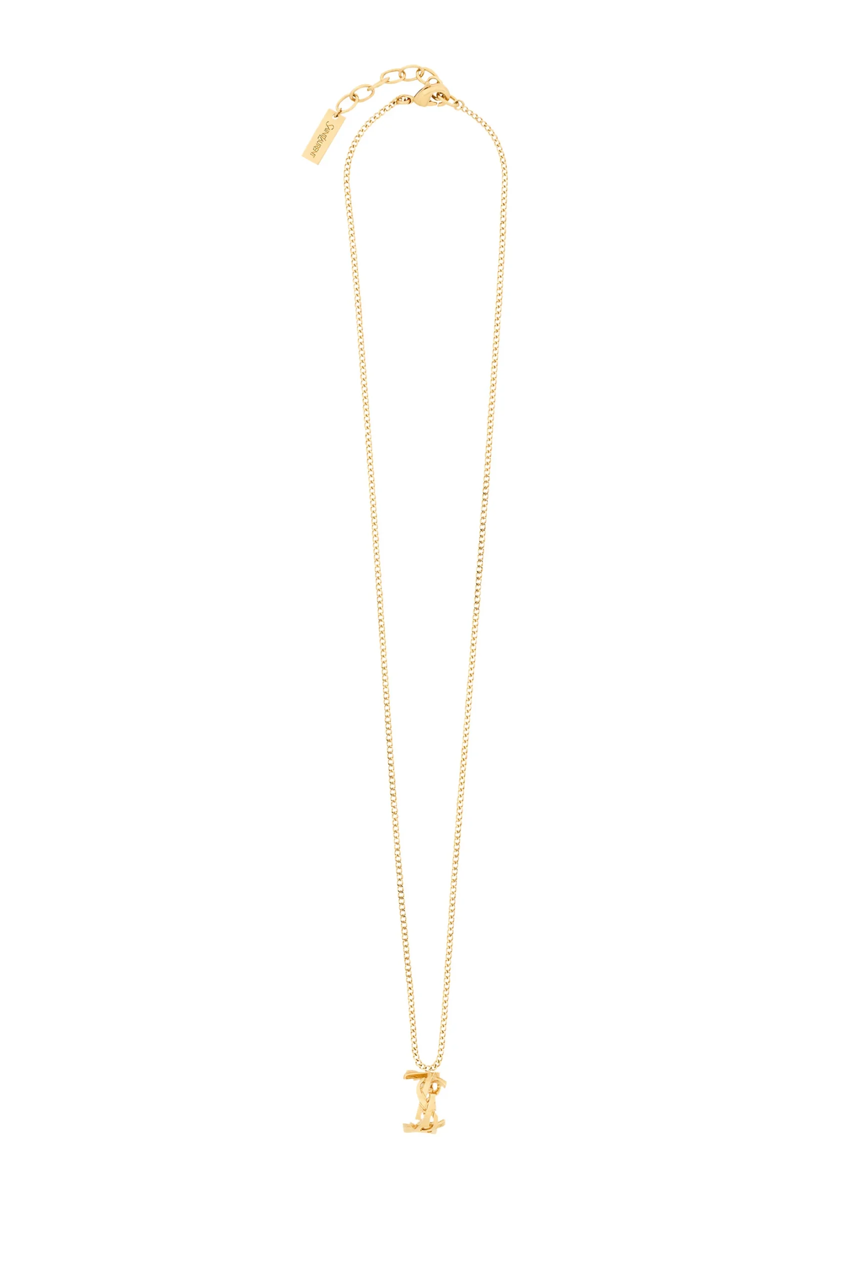 Saint-Laurent-Cassandre-Metal-Necklace-Gold Saint Laurent Cassandre Metal Necklace Gold
