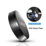 Earldom EH-18 round magnetic phone holder with gold trim and black surface