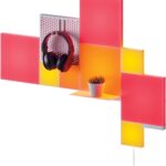 Modular Nanoleaf Blocks Combo XL square light panels on a living room wall
