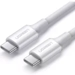 Ugreen 100W USB-C to USB-C fast charging cable in white