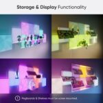 Modular Nanoleaf Blocks Combo XL square light panels on a living room wall