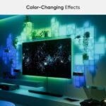 Modular Nanoleaf Blocks Combo XL square light panels on a living room wall