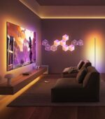 Govee Glide Hexagon Light Panels Ultra RGBIC smart wall lighting setup