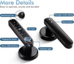 Modern Smart Lock T12 with illuminated keypad and fingerprint sensor