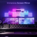 Modular Nanoleaf Blocks Combo XL square light panels on a living room wall