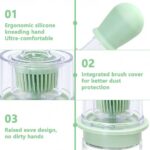 2-in-1 glass oil dispenser bottle with blue silicone brush and dropper