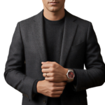 Gucci G-Timeless 38mm watch with burgundy dial and stainless steel bracelet