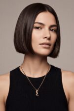 Saint Laurent Cassandre Metal Necklace Gold