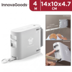 InnovaGoods Raclox wall-mounted retractable clothesline with hangers in holes
