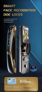 Automatic 3D face recognition smart door lock with fingerprint and keypad