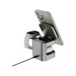 EQ 3-in-1 Qi2 Magnetic Wireless Charging Station Dark Grey 15W MPP