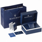 Maserati Successo Men's grey watch with silicone strap and 42mm stainless steel case.