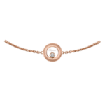 Chopard Happy Diamonds bracelet in 18K rose gold with a single moving diamond